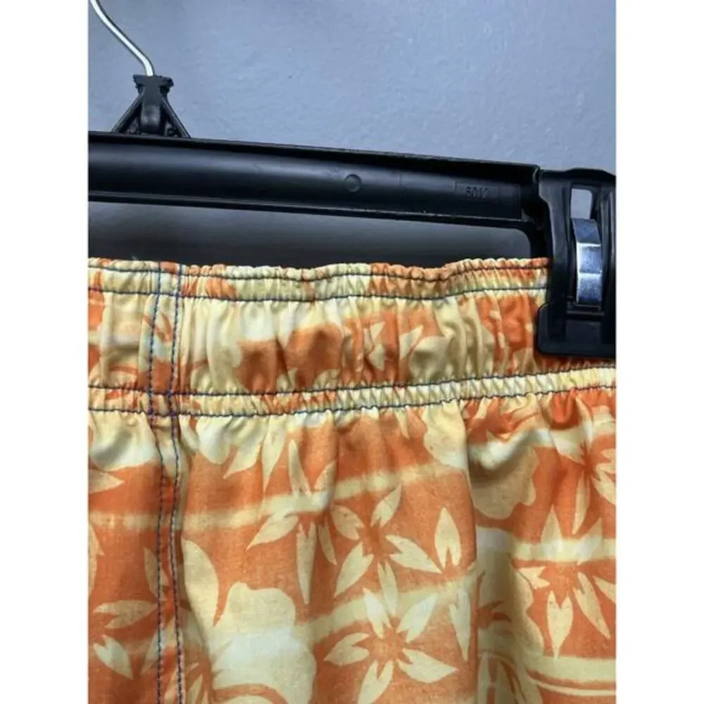 Speedo Swim Trunks‎ Mens XL Board Shorts Floral Orange/Blue 36 Waist Lined